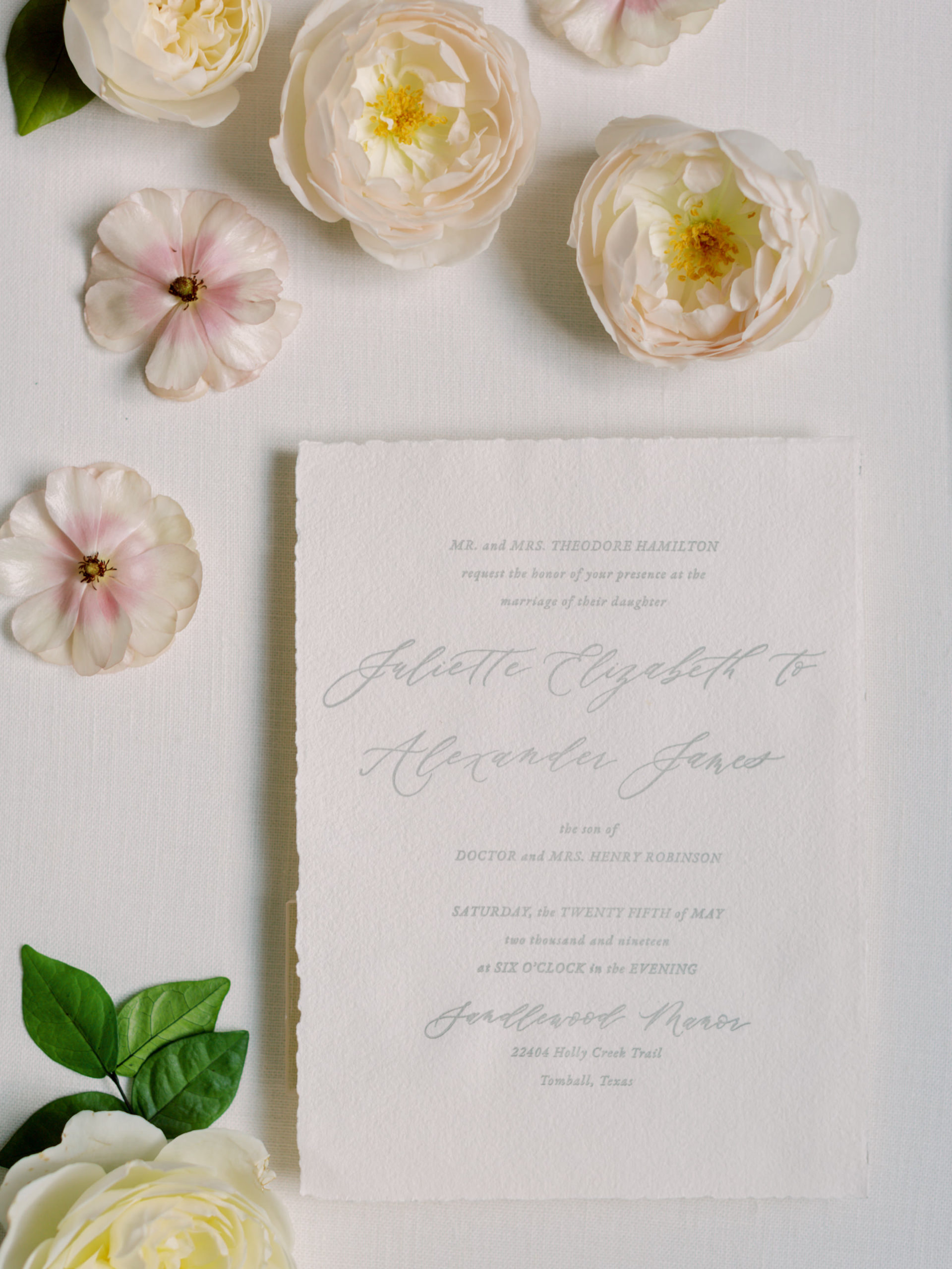 Elegant Wedding Invitations Texas Calligrapher