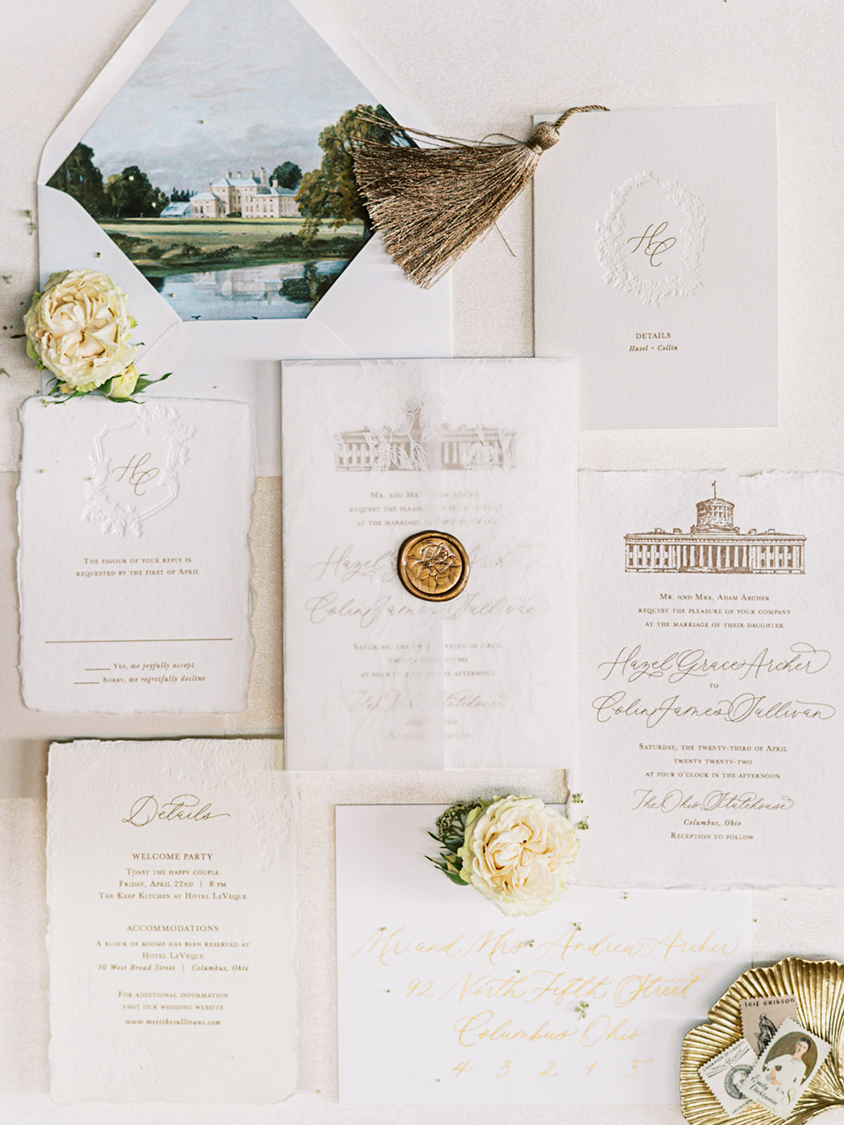 custom wedding invitations and save the dates