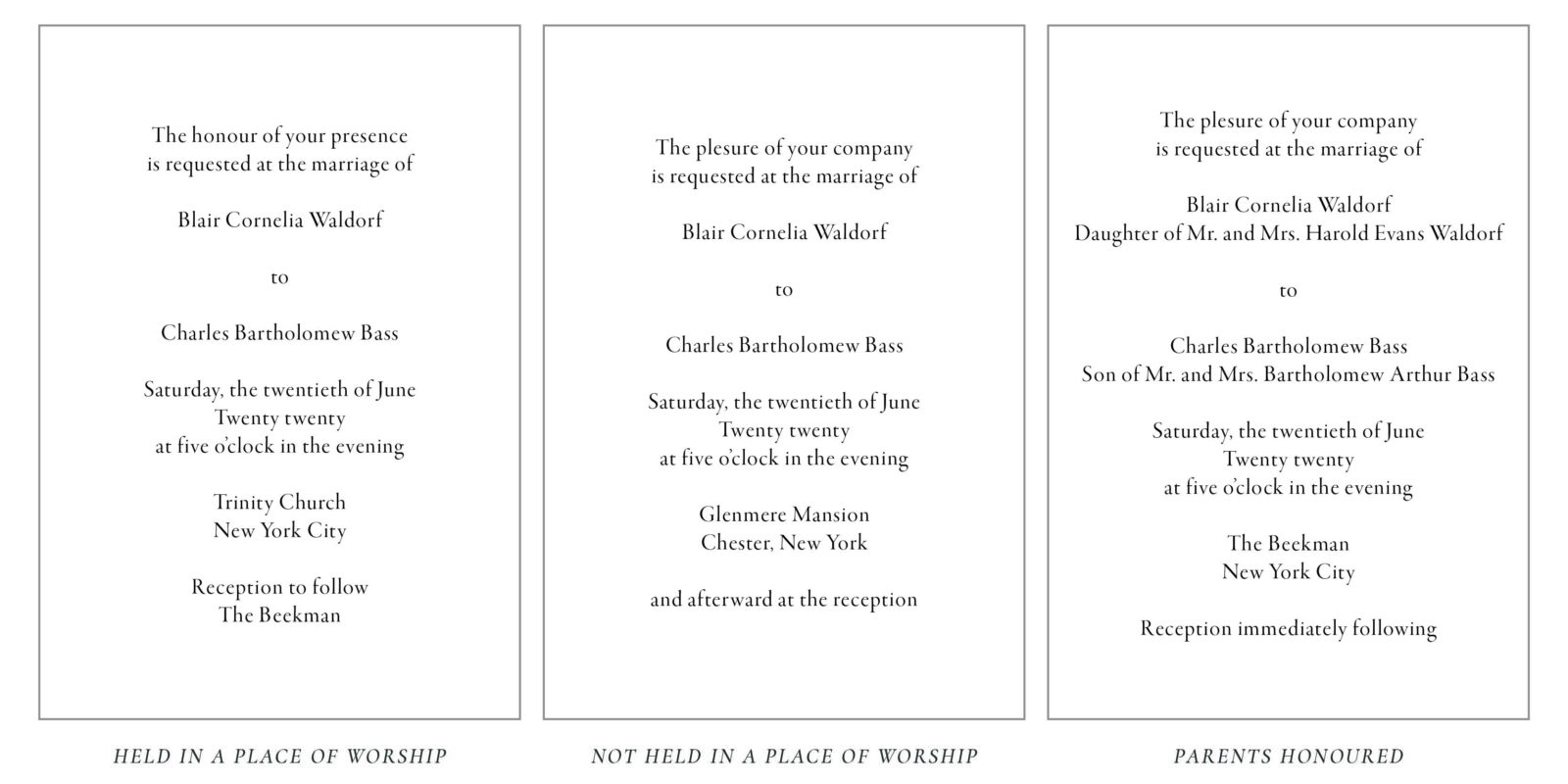 Wedding Invitation Etiquette Series: Invitation Wording - lupineletters.com